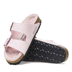 Birkenstock Arizona Shearling sandal 38/7 Desert Dust Light Rose $150